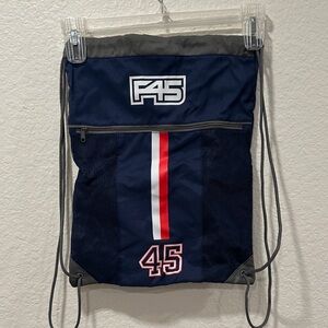 F45 Navy Drawstring Backpack